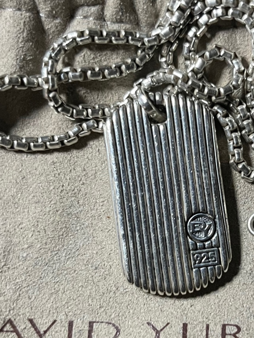 David yurman sterling silver pendant with chain